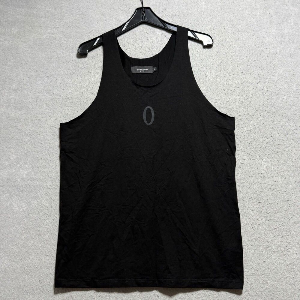 Gymreapers Tank Top Mens Large Black Olympia Logo Sleeveless Athletic Activewear
